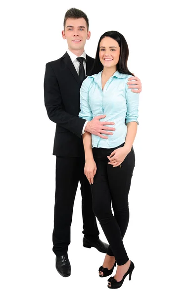 Isolated business couple — Stock Photo, Image