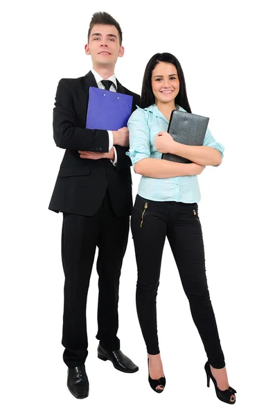 Isolated business couple — Stock Photo, Image