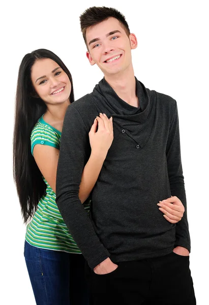 Isolated casual couple Royalty Free Stock Photos