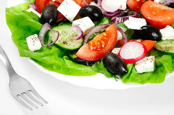 Teller mit Salat — Stockfoto