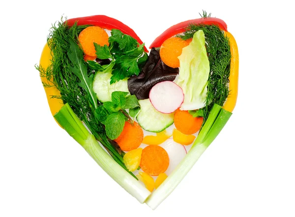 Heart of vegetables — Stock Photo, Image