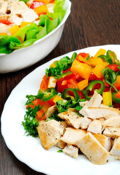 Plate with salad — Stock Photo, Image