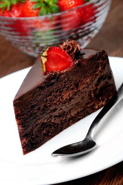 Cake met chocolade — Stockfoto