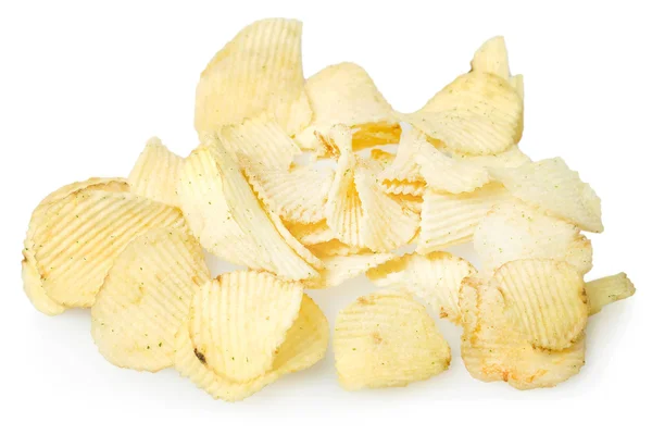 Isolated chips of potato — Stock Photo, Image