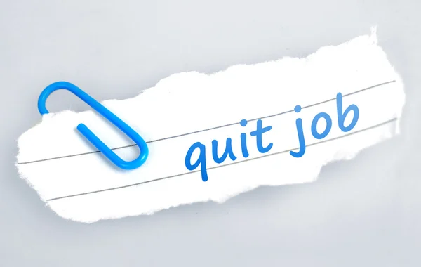 Quit job word — Stock Photo, Image