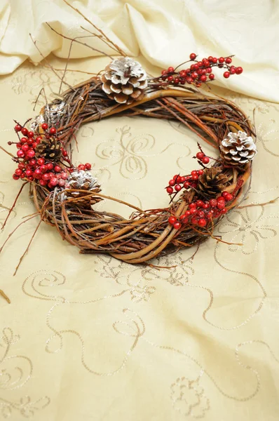 Christmas wreath handmade — Stock Photo, Image