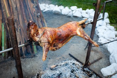 tükürük mangal üzerinde ram