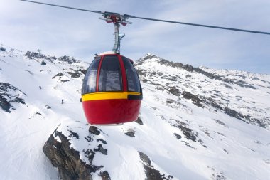 Teleferik kitzsteinhorn zirve için gidiş