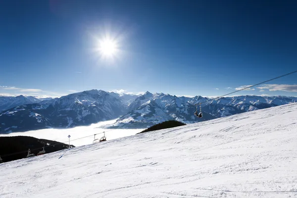 Winter in Zell Am See resort — Stock Photo, Image