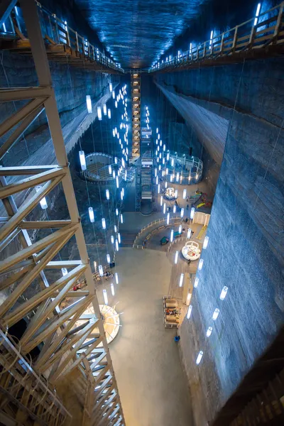 Underground lake in Turda Salt Mine — Stock Photo, Image