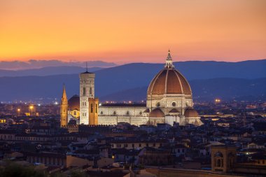 Katedral görünümünü sunst santa maria del fiore, Floransa