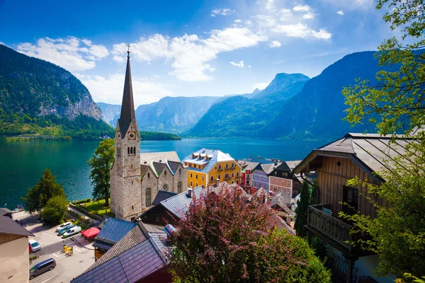 hallstatt köyünün görünümü