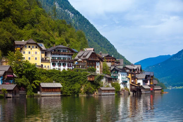 Weergave van hallstatt dorp — Stockfoto