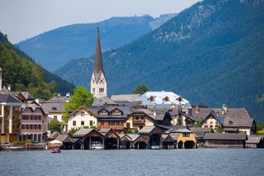 hallstatt köyünün görünümü