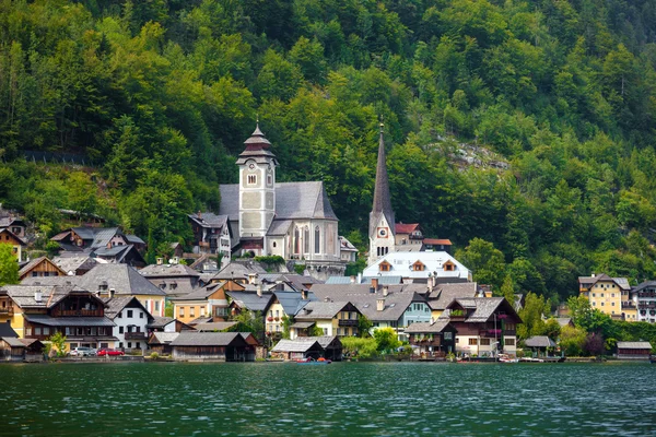 Vista da aldeia de Hallstatt — Fotografia de Stock