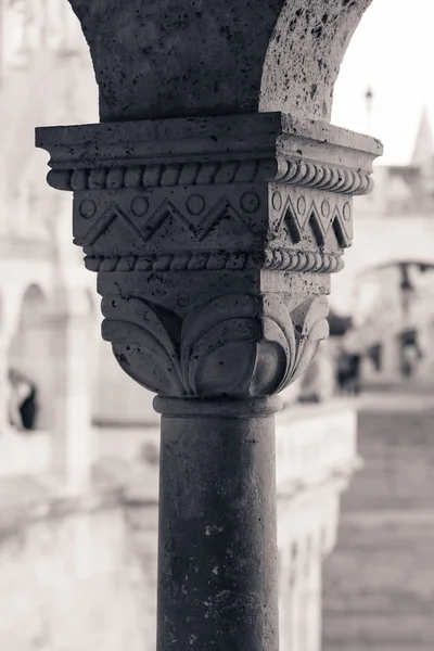 Kapiteldetaljer fra Buda slott-kolonnen – stockfoto