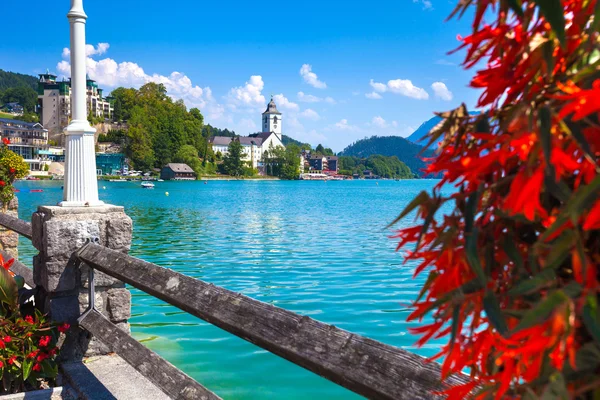 Utsikt över st. wolfgang waterfront — Stockfoto