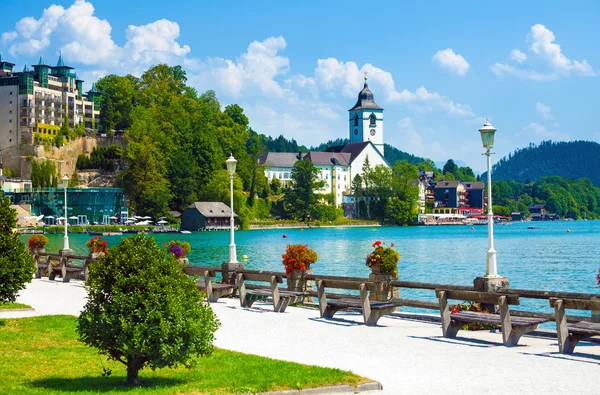 View of St. Wolfgang waterfront — Stock Photo, Image