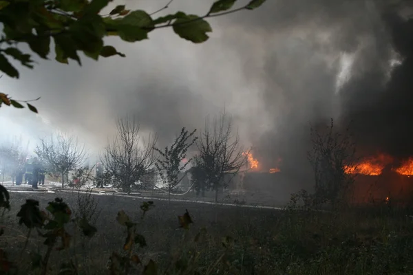 Brandkåren i aktion — Stockfoto