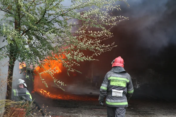 Fire department in action — Stock Photo, Image