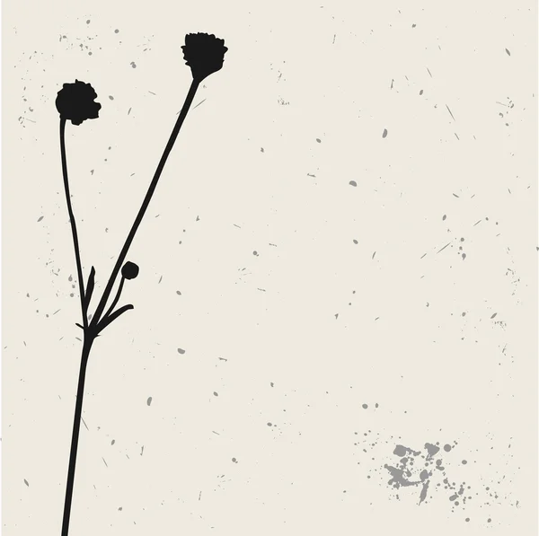 Silhueta de flores, ilustração vetorial — Vetor de Stock