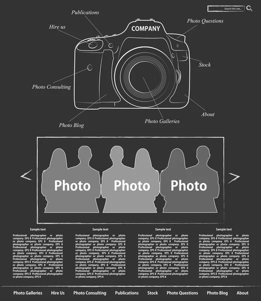 Modello di design del sito web vettoriale — Vettoriale Stock