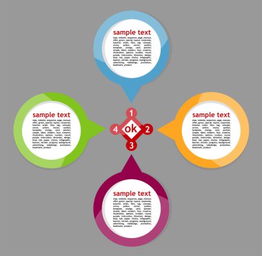 renkli dairesel afiş kavramı