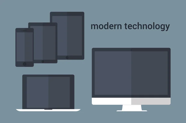 コンピューターのデバイスのグループです。ベクトル. — ストックベクタ