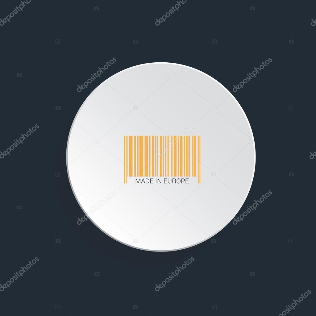 Isolated bar code vector.