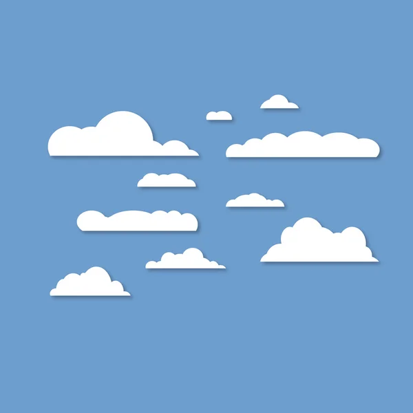 Vektorillustration von Wolken — Stockvektor