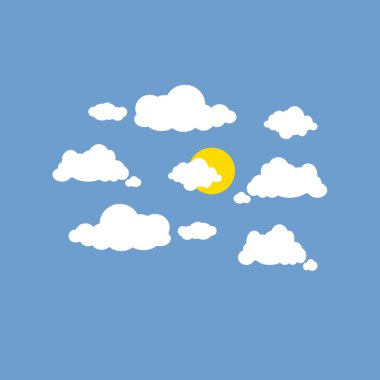 Bulutların vektör illüstrasyonu