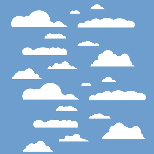 Vektorillustration von Wolken Stockvektor