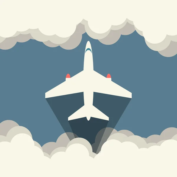 Aircraft Vector illustration, flat — Stock Vector