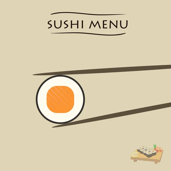 Ilustração vetorial de várias peças de Sushi — Vetor de Stock