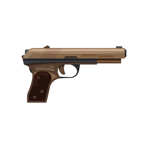 Schusswaffe oder Handfeuerwaffe, militärische Pistole — Stockvektor