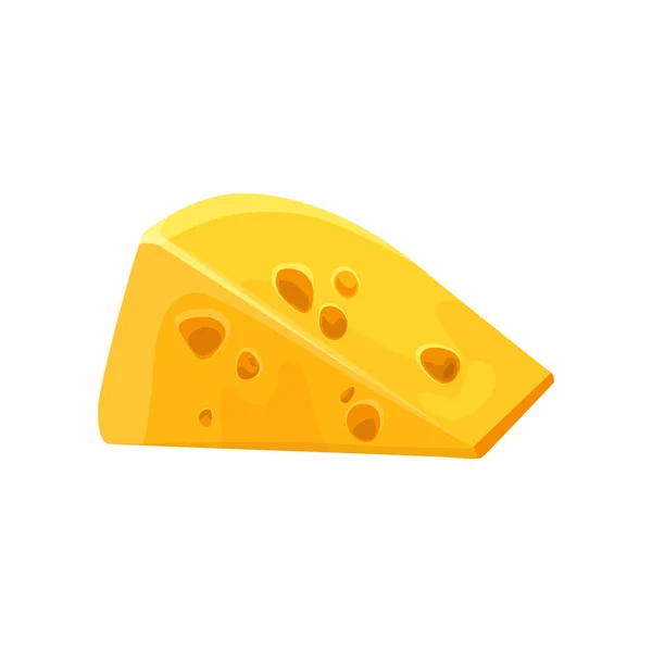 Holland or dutch cheese, vector icon or clipart. — 스톡 벡터