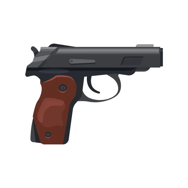 Zbraňová pistole, revolver Magnum nebo kolt ruční zbraň, ikona — Stockový vektor