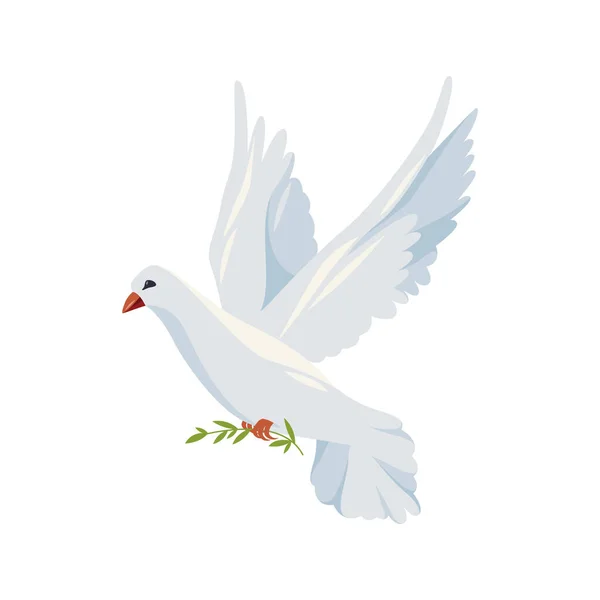 Dove of peace, vector icon or clipart. — Stockvektor