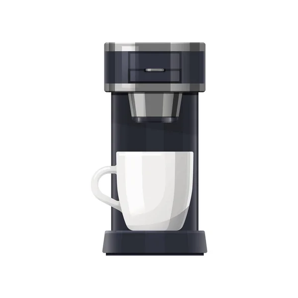 Capsule Pod Coffee Machine Vector Icon Clipart Template Home Kitchen — стоковый вектор