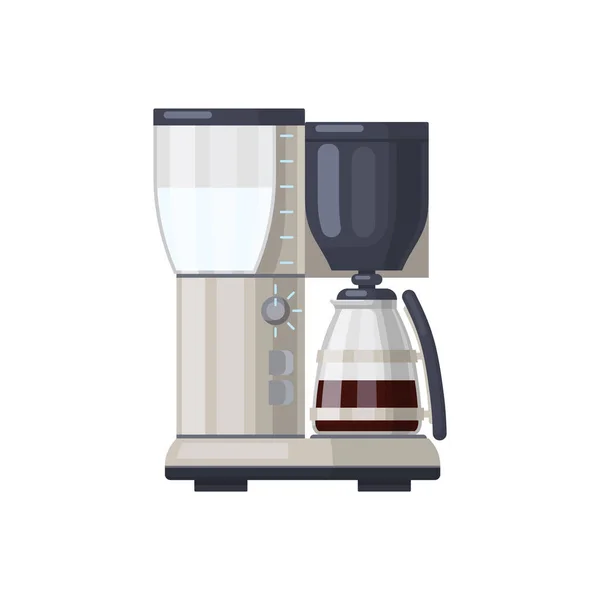 Filter Coffee Machine Glass Jug Vector Clipart Mockup Template Kitchen — стоковый вектор