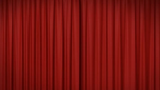 Abertura e fechamento cortina vermelha — Vídeo de Stock