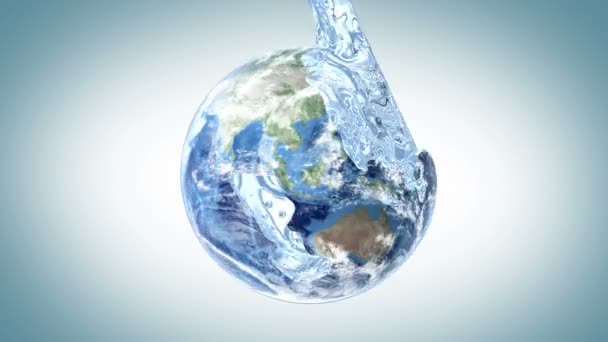 L'acqua riempie la Terra — Video Stock