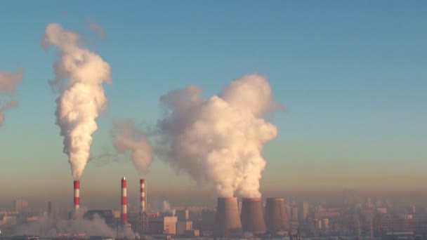 Elektrownia paląca — Wideo stockowe