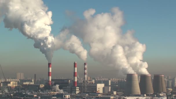 吸烟发电厂 — 图库视频影像
