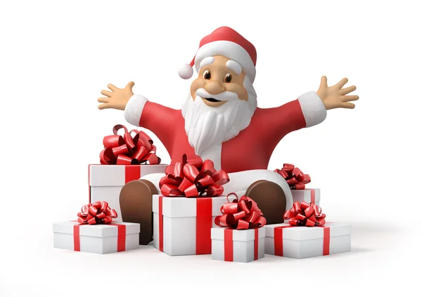 Babbo Natale con regali — Foto Stock