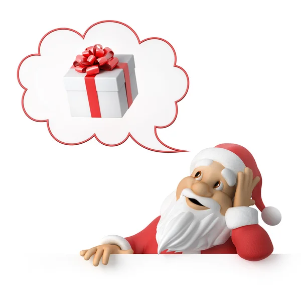 Santa Claus is dreaming about presents — Stock Photo, Image
