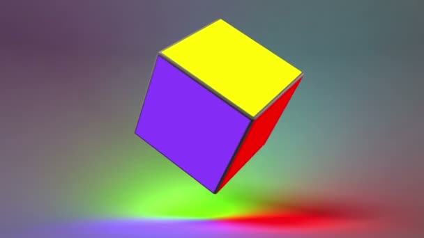 Cubo rotativo abstrato — Vídeo de Stock