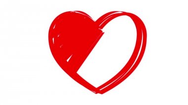 Sevgilerle, Alfa-örtü ile animasyon çizim kalp
