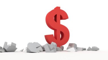 dolar ve euro, Alfa-örtü ile 3d animasyon