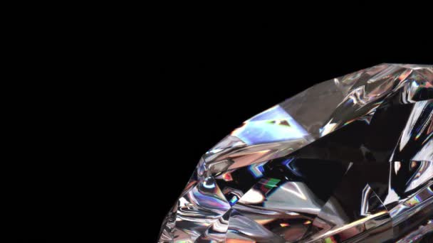 Diamond background, seamless looping 3d animation with alpha matte — Stock Video